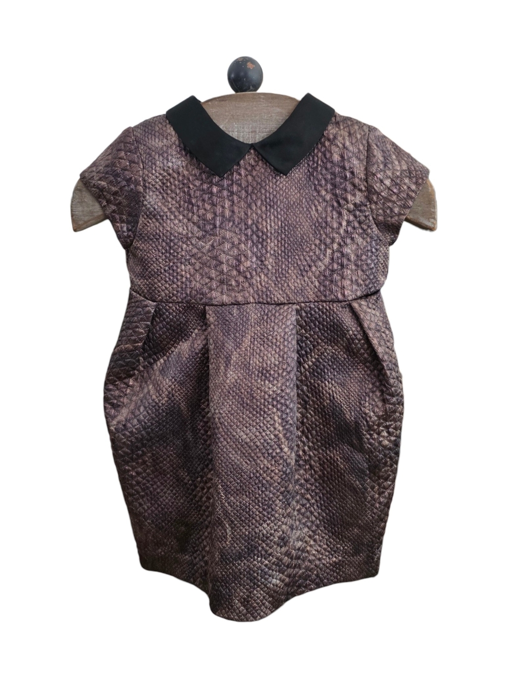 Fleurisse Textured Metallic Bronze Special Occassion Dress 3Y